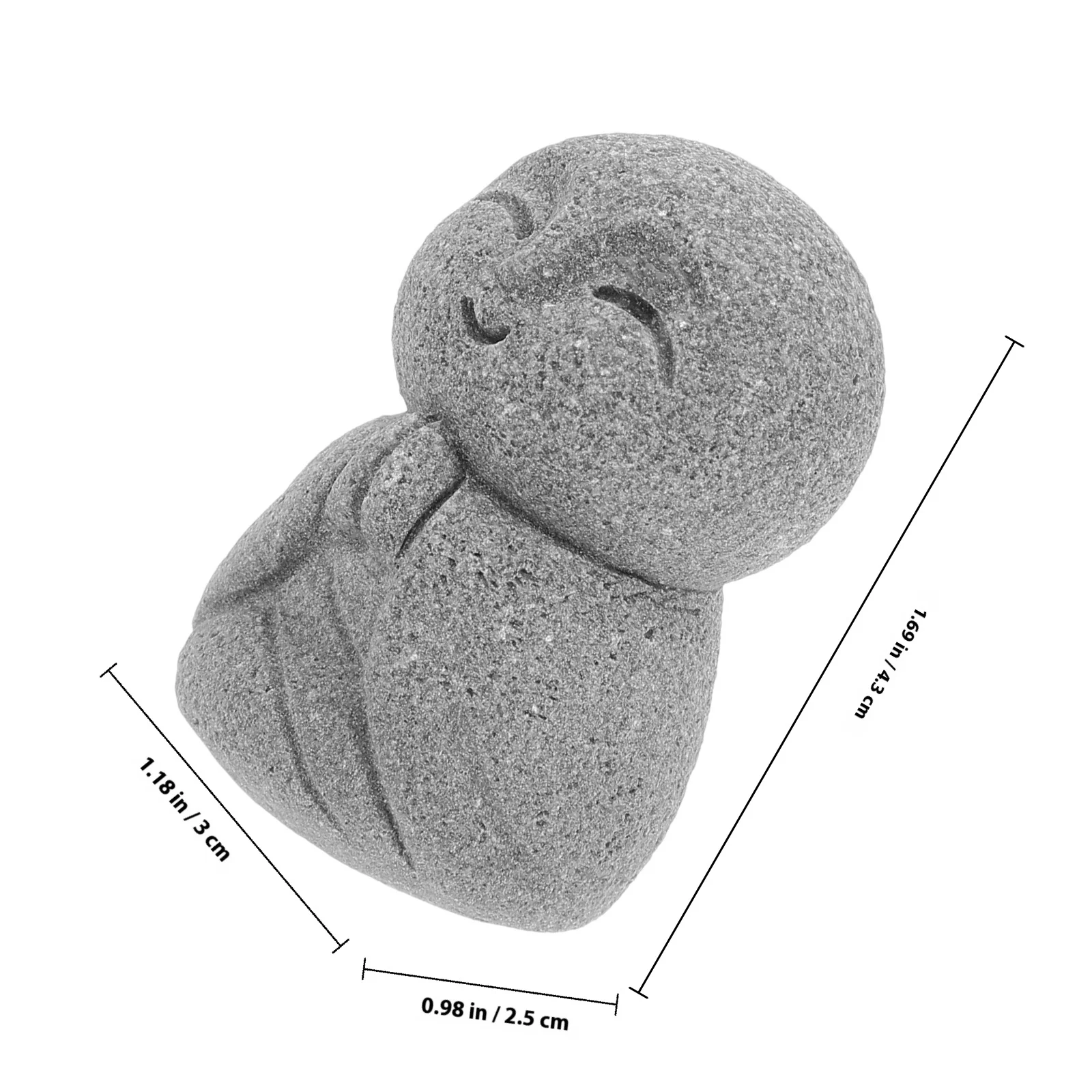 1 قطعة تمثال بوذا الصغير 2 بوصة النمط الياباني الراتنج جيزو ل زن حديقة خزان الأسماك الديكور تمثال بوذي صغير مكتب المنزل #2