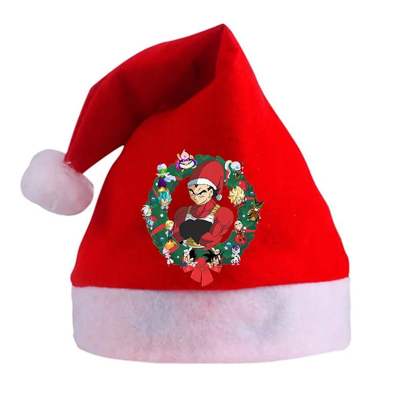 Dragon Ball Kerstmuts Volwassenen Kinderen Cosplay Rode Kerstman Hoeden Cartoon Anime Hoofddeksels Cap Party Decoraties Kerstcadeaus