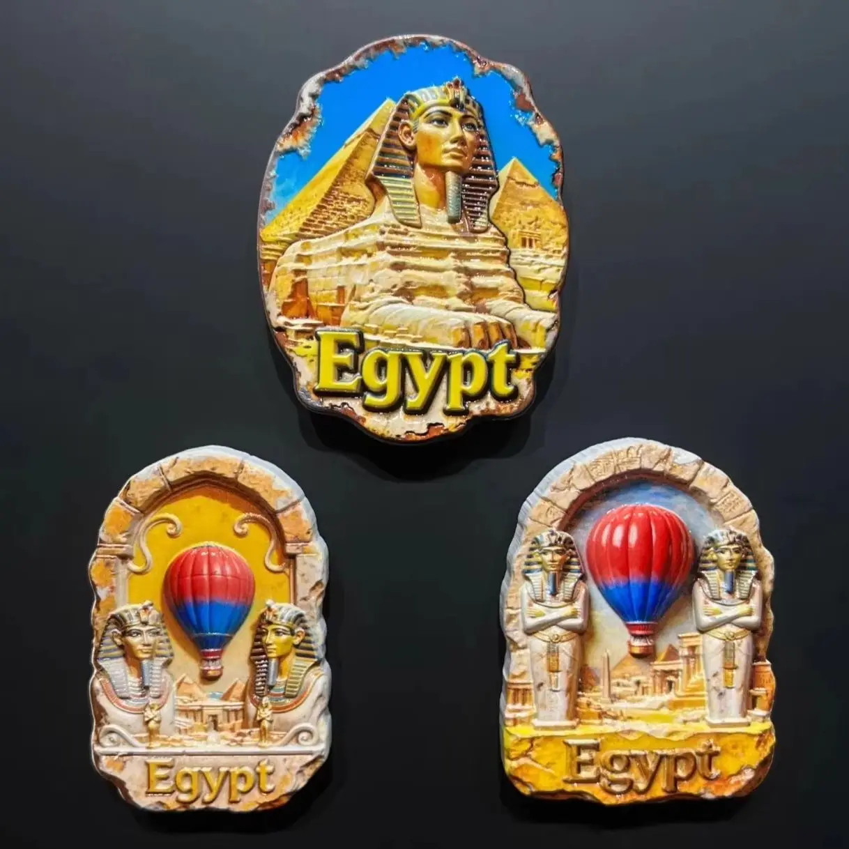 Sphinx Pharaoh Mummy Egypt 3D Fridge Magnets Tourism Souvenir Resin Refrigerator Magnets Sticker Collection Gift Home Decoration