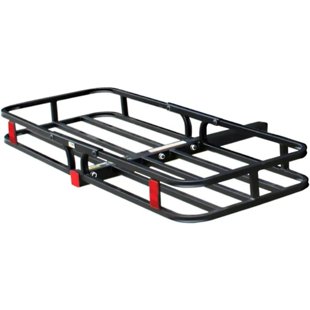 

MaxxHaul 70107 53" x 19-1/2" Hitch Cargo Carrier - Trailer Mount Steel With High Side Rails For RV's, Trucks, SUV's, Vans, Cars