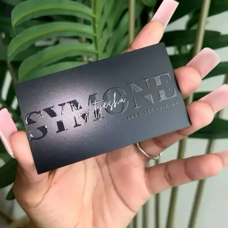 

CUSTOM 3D тисненый дизайн визитных карточек глянцевый тисненый шаблон визитных карточек для Lash Techs Nail Techs косметолог косметолога