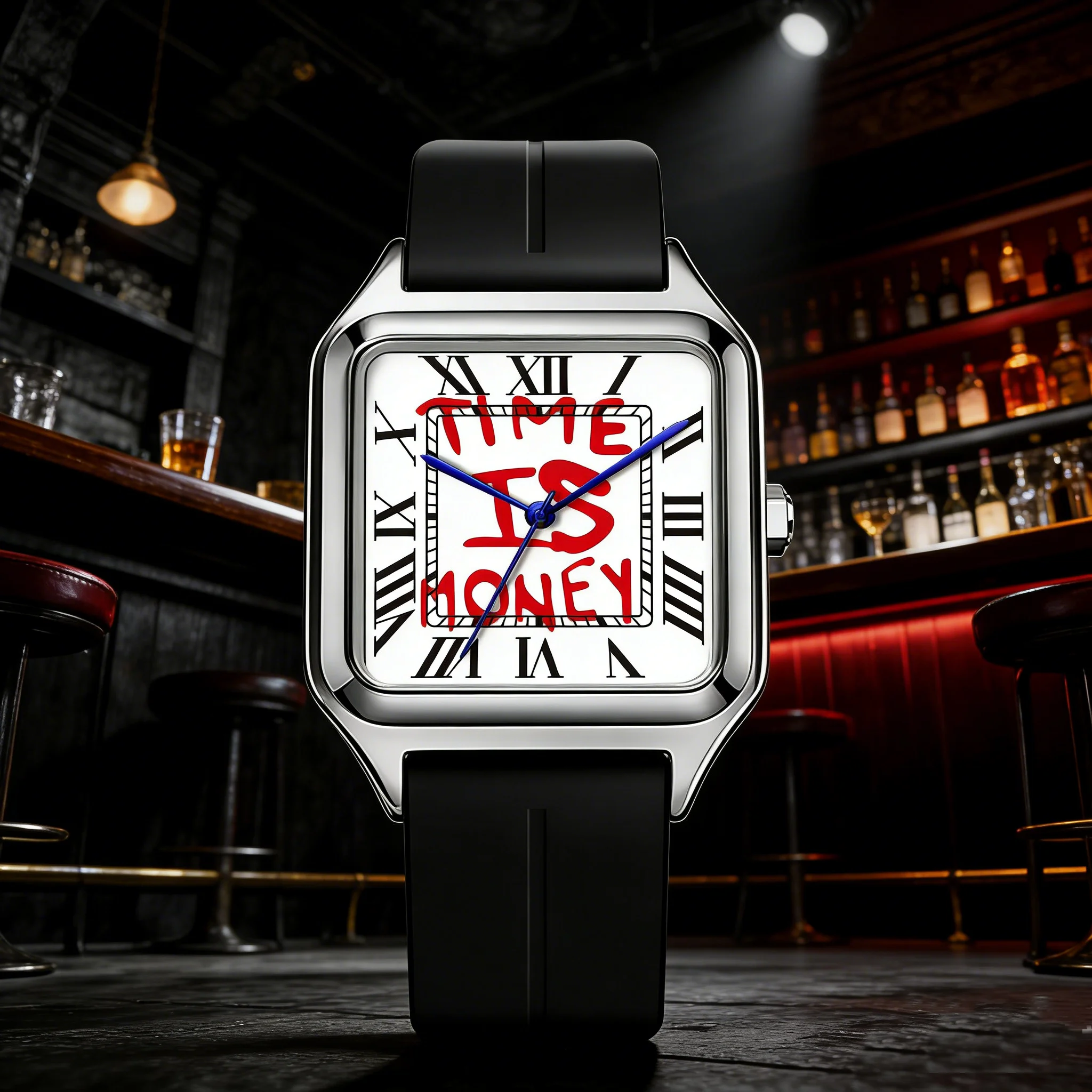 TIME IS MONEY Men's Waterproof - Cartier Watch Santos ulasan dan harga