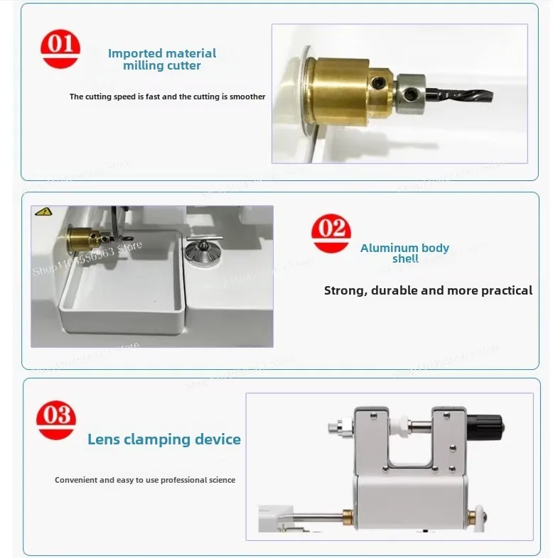 光学レンズカッター切断フライス盤 CP-4A ウォーターカットなし輸入フライスカッター高速 110 V/220 V