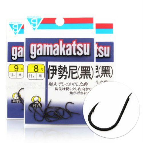  High quality Japan Gamakatsu black barbed hooks high carbon steel hooks super wearable sharp anti-corrosion carp fishing hooks 