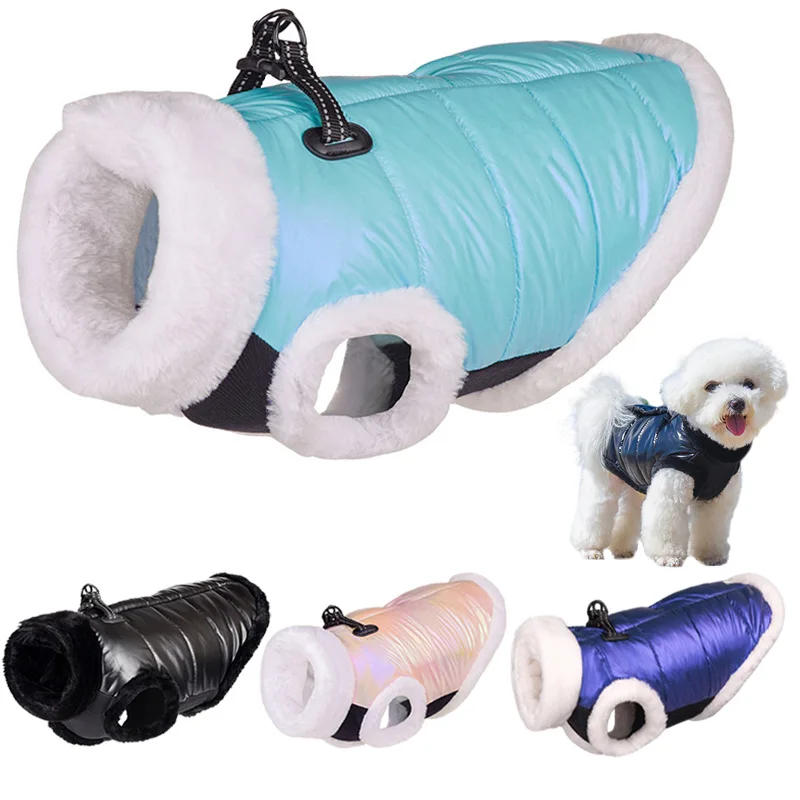 

Winter Thickened Dog Clothes for Small Medium Dogs Cats Coat Waterproof Puppy Padded Jacket Reflective Yorkie Bulldog Costumes