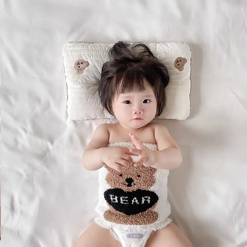 Infant Belly Wrap Newborns Belly Protector Baby's Warm Plush Belly Band Thickened Cartoon Bear Baby Bellyband for Gas Relief