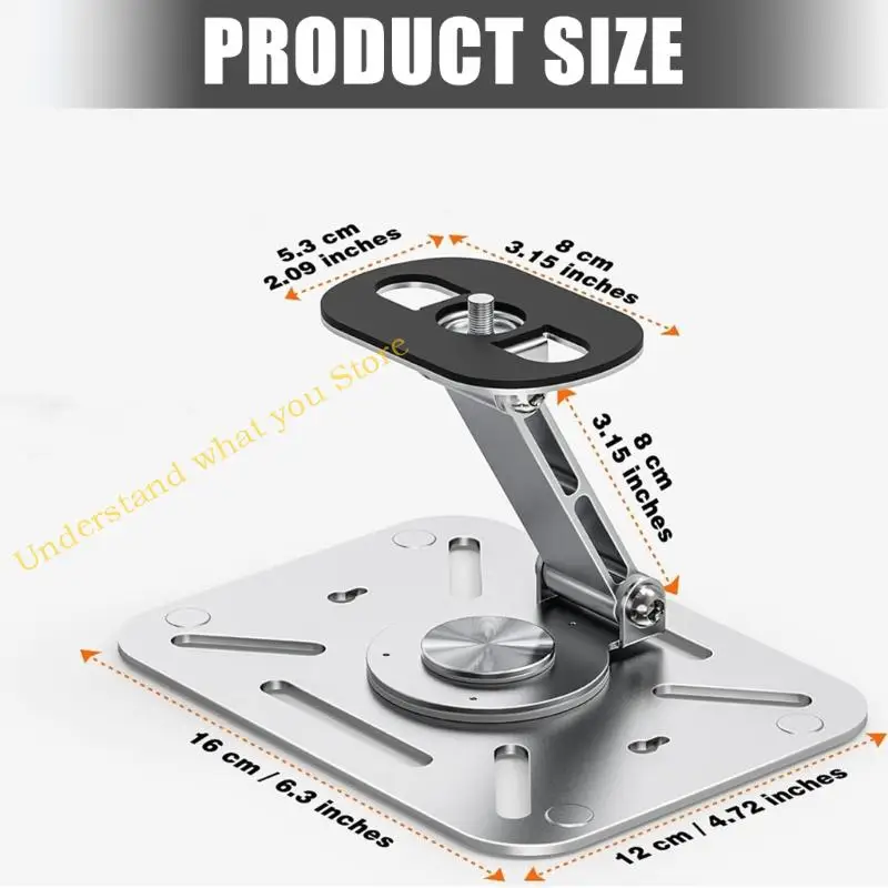 J60A Wall Ceiling Projector Mount Carbon Steel 3kg Load Capacity Projector Stand Foldable For Home Theater Setups