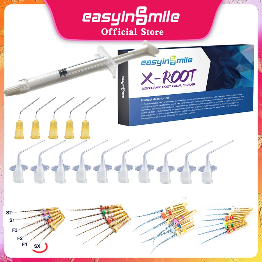 Dental Endo Rotary Files NITI gold files Engine Files Never Break Endodontica Root Canal Bioceramic Sealer Composite Filling