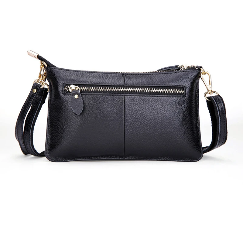 100% Real Skin Clutch Women GENUINE LEATHER Handbag Shoulder bag Calfskin crossbody bags Fashion FOR girl  Z017
