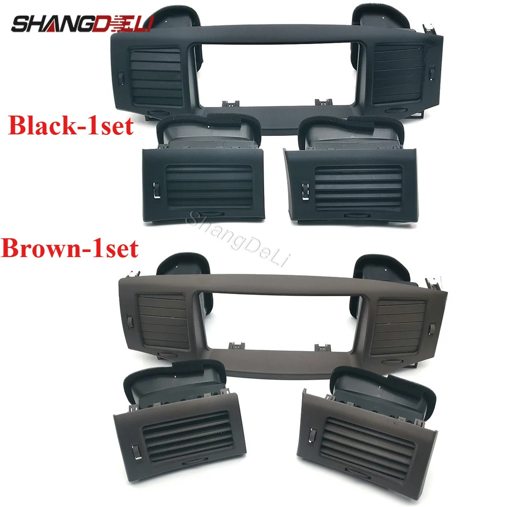 Car Interior Dashboard Air Conditioning Vent Grille Black/Brown Air Outlet for Toyota Corolla Kunx 2001-2006/Altis 2000-2006