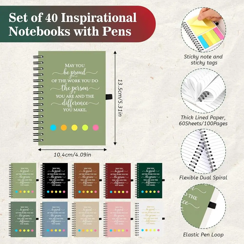 Bulk Christmas Gifts: Inspirational Notebooks & Motivational Pens for Staff, Teachers & Nurses