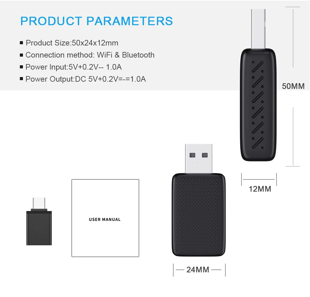 Carplay محول لاسلكي أندرويد السيارات 2in 1 الذكية دونغل 2025 5G WIFI آيفون أندرويد الهاتف لفولفو بنز Mg كيا شيري VW #6