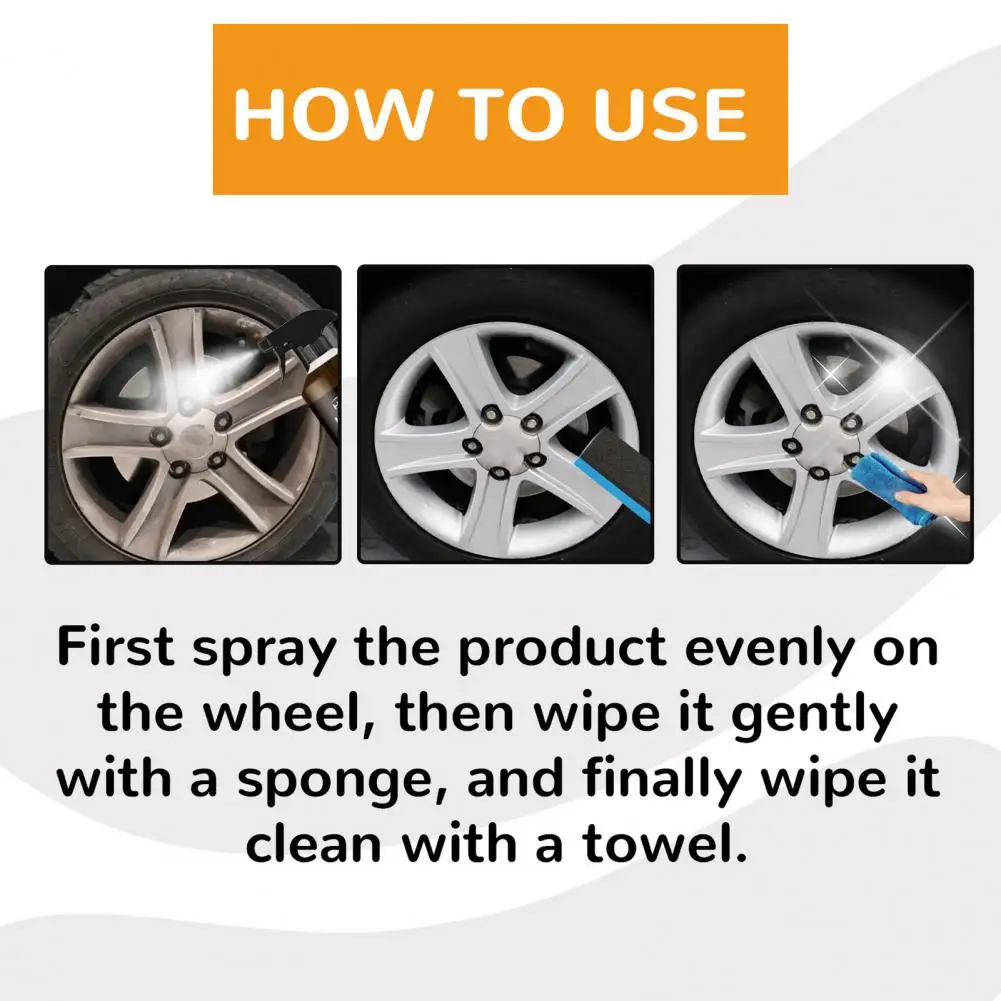 High-performance Wheel Cleaner Eco-friendly Non-acid Car Wheel Cleaner Set with Powerful Dust Remover Sponge Brush for Wheels