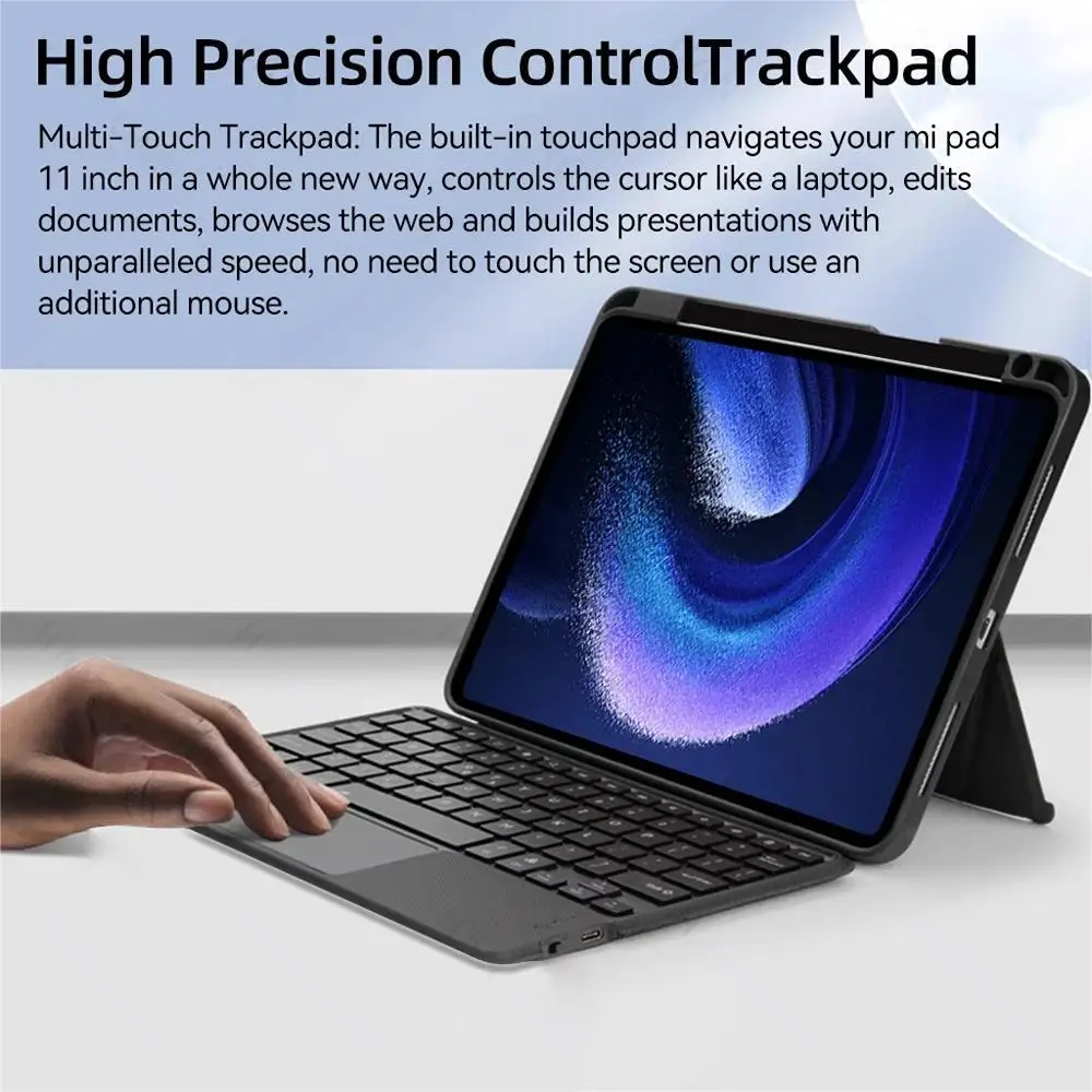 Imagem -03 - Teclado Mágico sem Fio para Xiaomi Pad 6s Pro 12.4 in 12.4 in Ultra Slim Mipad e Pro e 11 in 2024