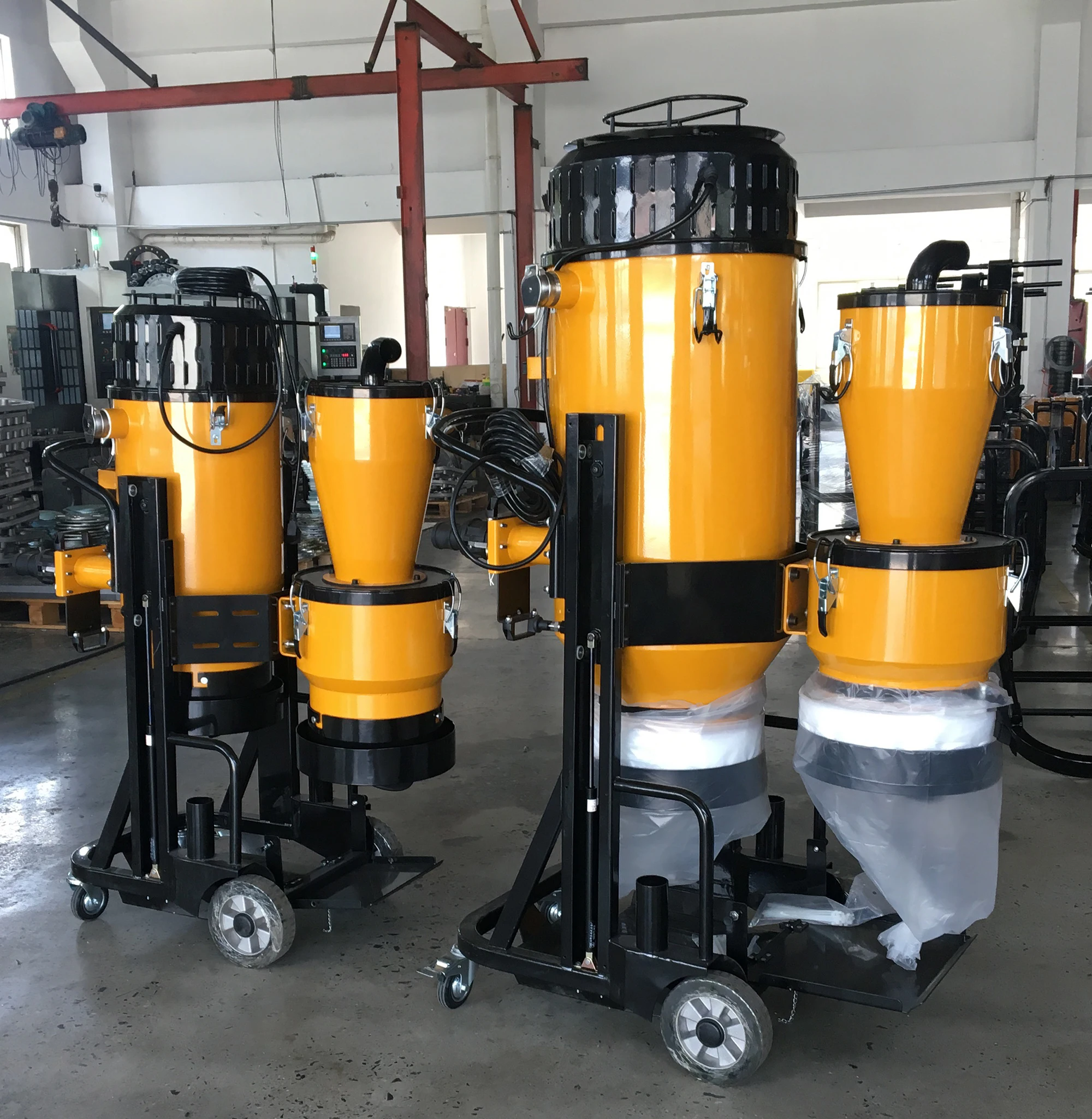 

V2-X 3HP Double Silent Dust Collector Cyclone Large Industrial Vacuum Cleaner for Concrete Woodworking