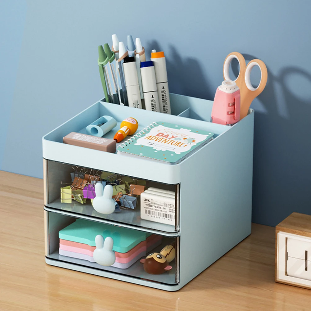 

Desk ganizer Storage Box Plastic Drawers Stationery Office Desktop Boxes PP Material Multi Function Efficient Useful