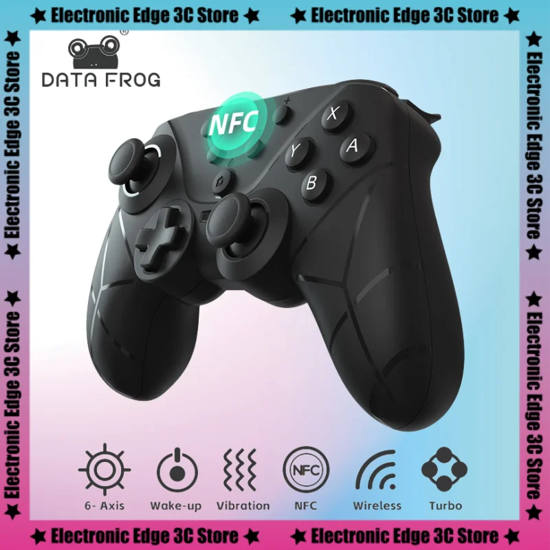 

Data Frog Is Compatible Nintendo Switch/Oled/Lite/Pc Wireless Bluetooth Large Battery Controller Turbo Vibration Nfc Function