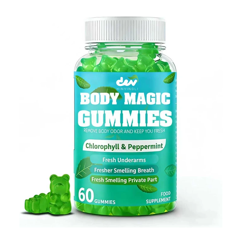 Body Magic Gummies, Chlorophyll Supplements Containing Mint and Microalgae -60 Gummies To Support Overall Health