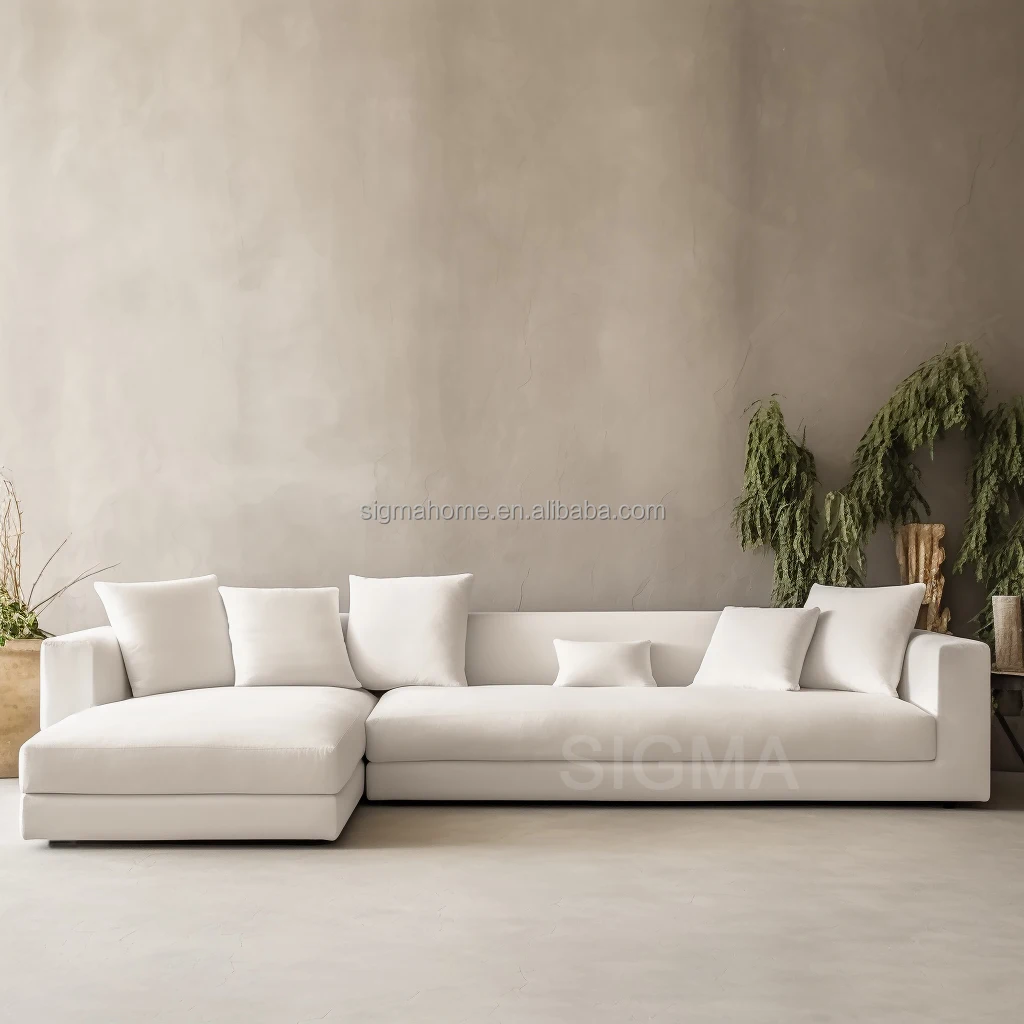Hot Sale Modern Home Indoor Furniture L Shape Living Room Sectional Sofas Set