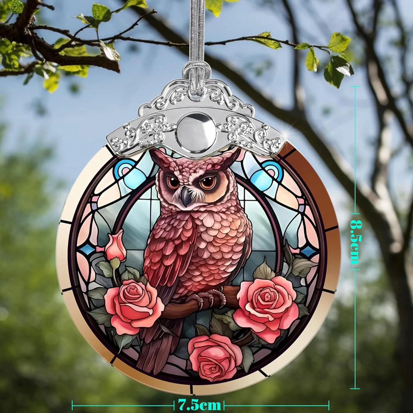 

Uniquely Designed 2D Acrylic Universe Decorative Christmas Tree Pendant With Beautiful Patterns Ribbon Diameter Hanging Ornament