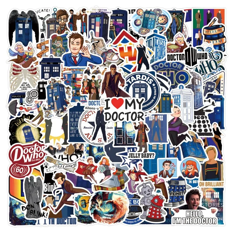 55pcs Doctor Who Stickers Suitcase Water Cup Stationery Scooter Mobile Phone Laptop Refrigerator Computer Decorative Stickers