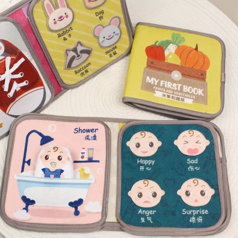 

Felt Cloth Puzzle Felt Book 3D Educational Montessori Felt Cloth Book Stereoscopic Learning Early Learning Educational Book