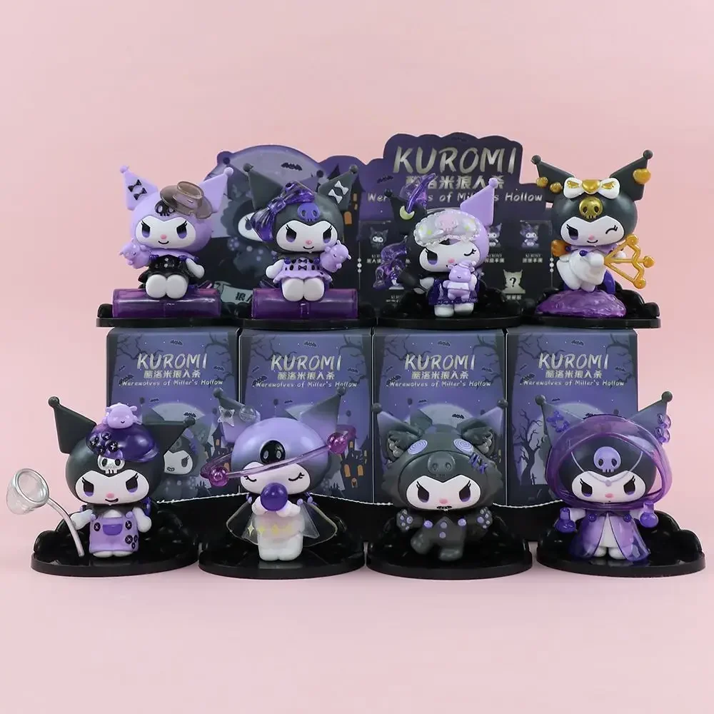 

Sanrio Kuromi Blind Box Werewolf Kill Series Action Figure Doll Cute Anime Surprise Bag Toy Collectible Model for Fans and Gifts