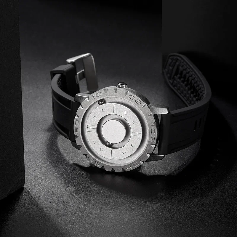 EUTOUR watches male magnetic watches quartz waterproof leather steel stainless steel bracelet watches black dial fashion sports