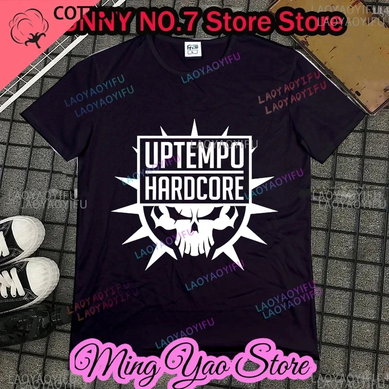 Camiseta de manga corta para hombre y mujer con estampado divertido de verano Uptempo Hardcore
