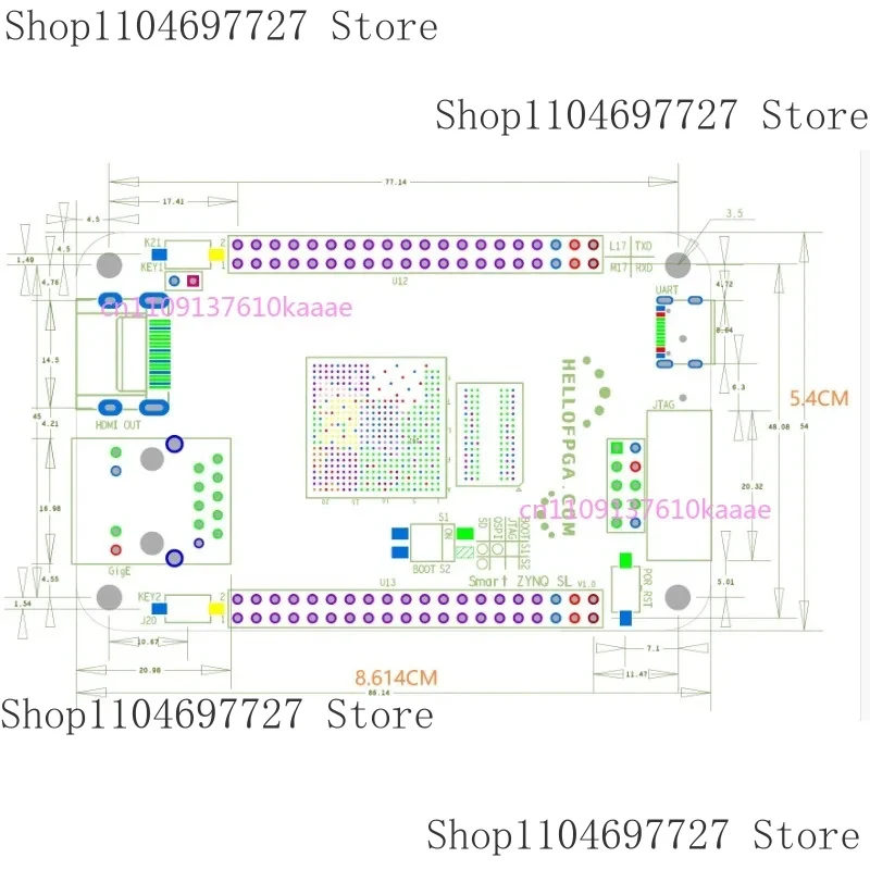 For ZYNQ 7020 V1.3 Minimum System Development Board FPGA XILINX