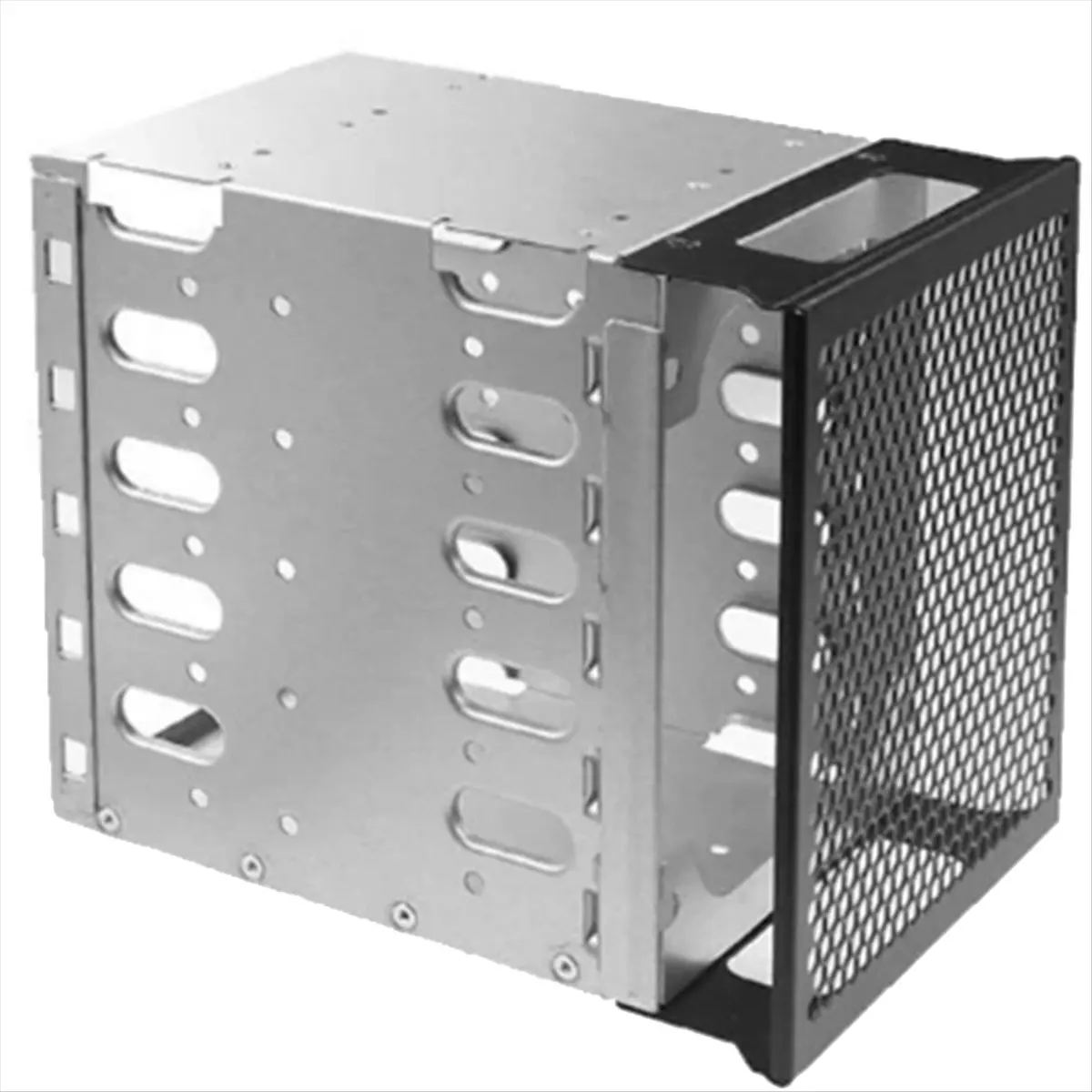 AU47-Rack Stainless Steel Hard Cage for Computer HDD Cage Hard Tray Rack with Fan Space