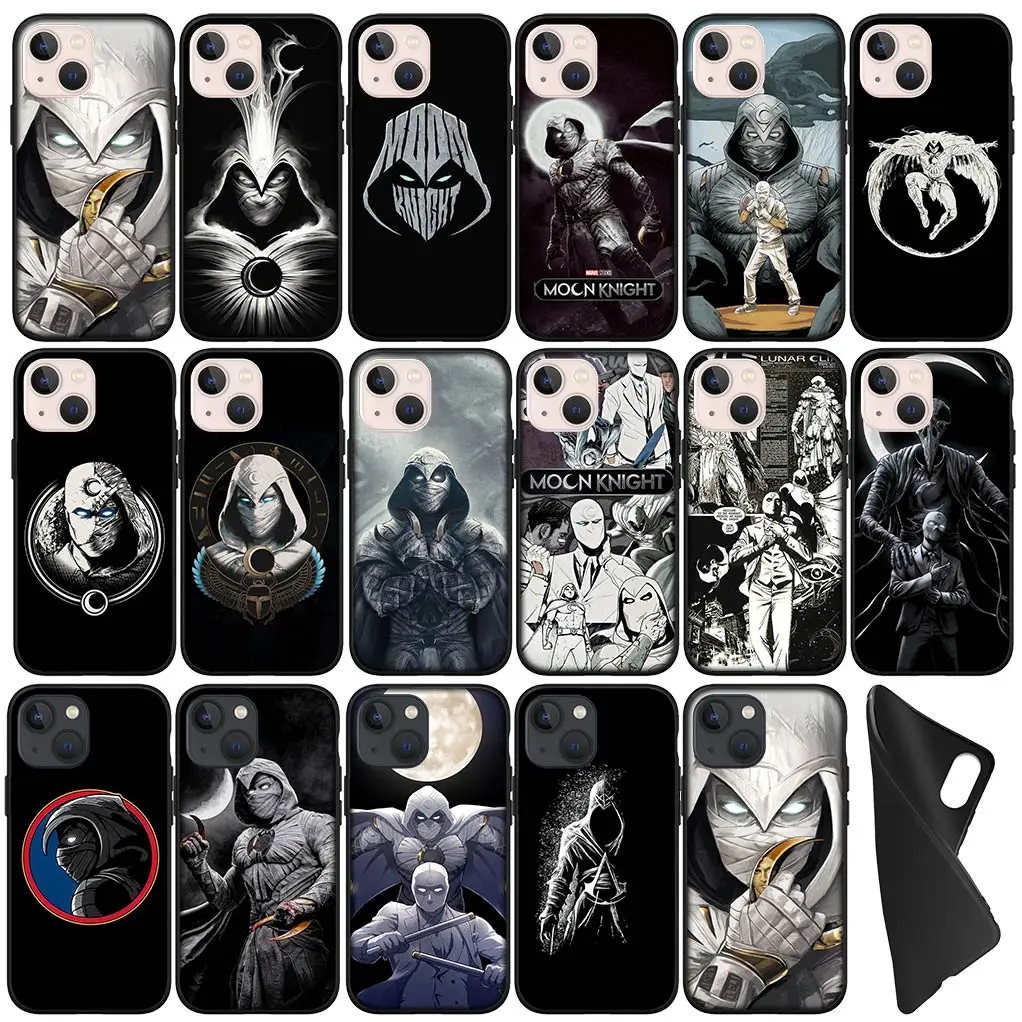 Moon Knight Marvels Marc Spector Coque Phone Cover for Apple iPhone 16 11 Pro XS Max XR 6 X 6s 7 8 Plus + SE 2022 8+ Soft Case