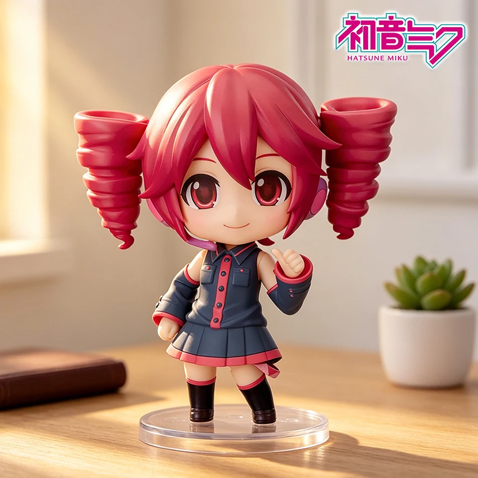 En stock: Figura de anime Kasane Teto UTAU de 10 cm, Chibi Nendoroid, figura de acción de PVC, modelo coleccionable kawaii, adorno de escritorio, juguetes, regalo.