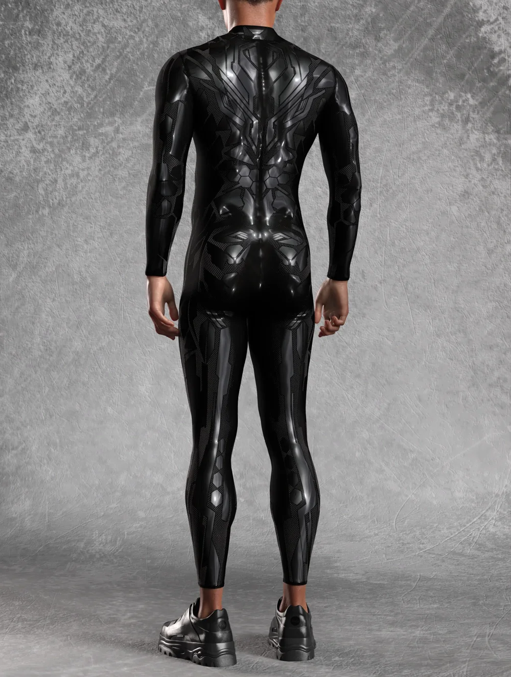 Herren Cyber ​ ​ Mechanischer Rüstungs-Bodysuit, Punk-Cosplay-Bodysuit, Steampunk-Kostüm, Halloween-Party, Show, Festival, Performance-Set – Detail 6