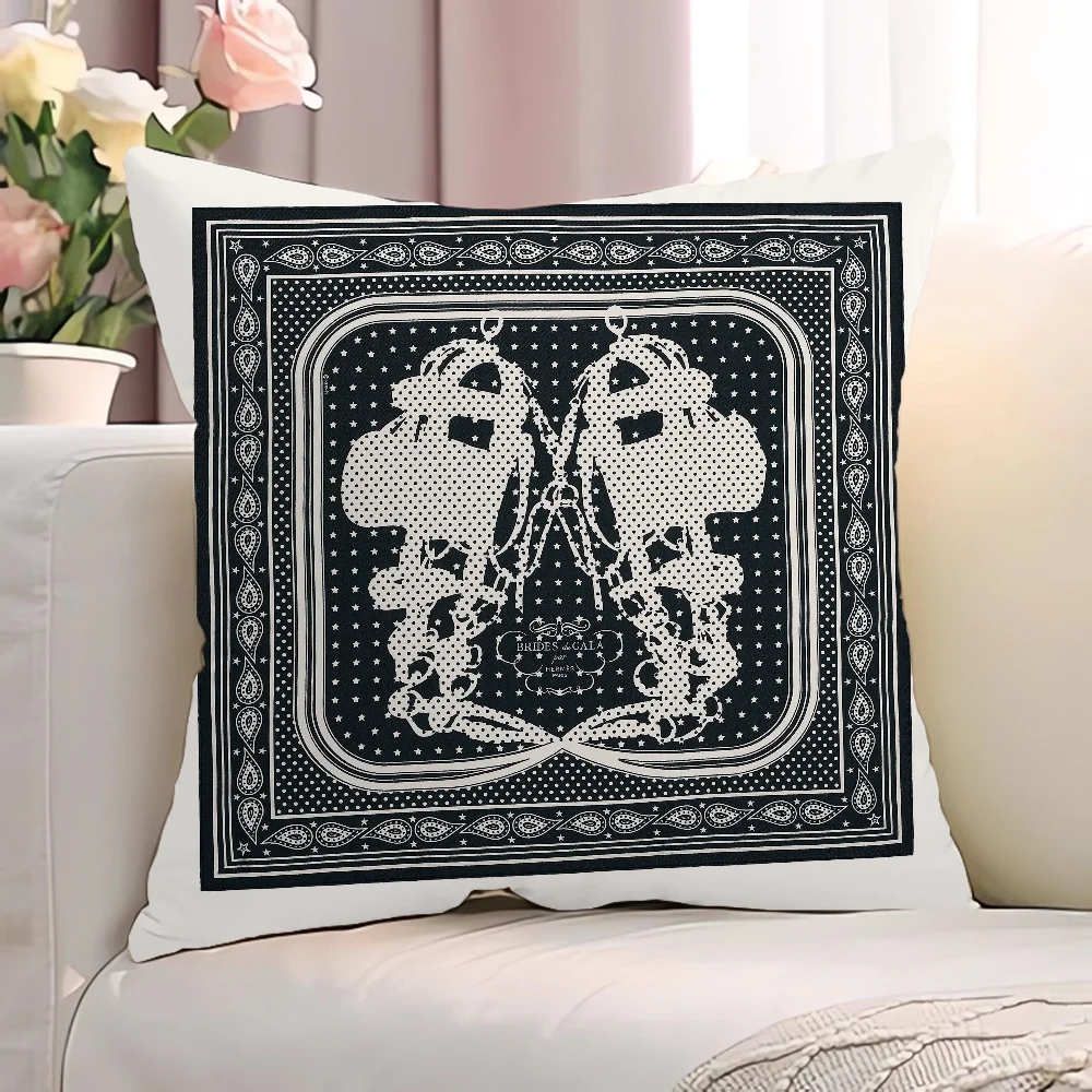 Palace Rose Horse Pattern Sofa Cushion Cover 45x45cm Decorative Pillowcases 40x40 Lounge Chairs Covers for Bed Pillows Cushions