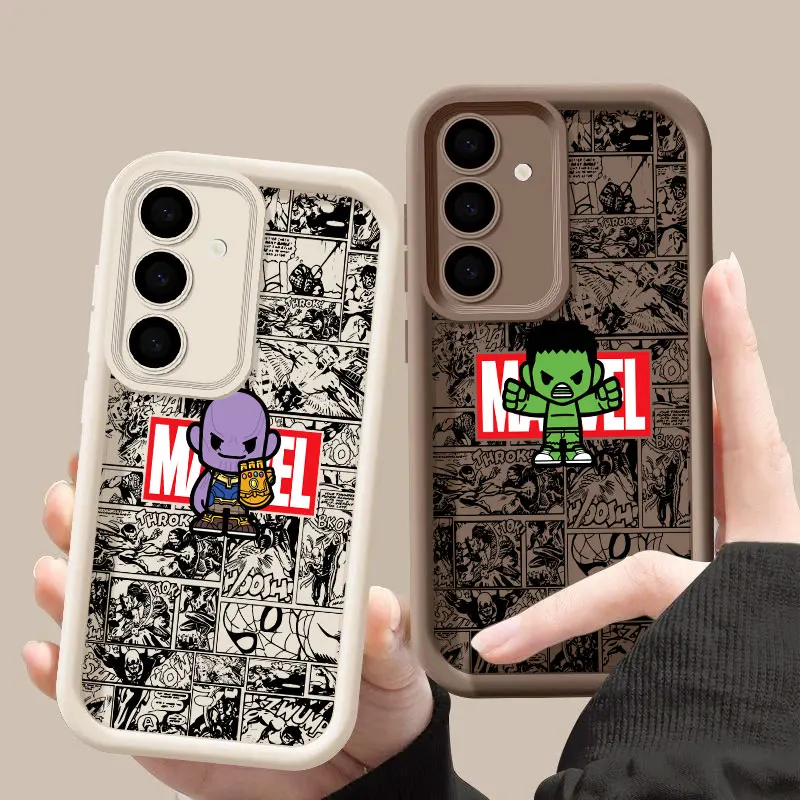 

S26Ultra Case For Samsung Galaxy S26 S25 S24 S22 S23 Ultra S21 Plus S20 S25 FE Soft Cover Marvel Thanos The Hulk Captain America