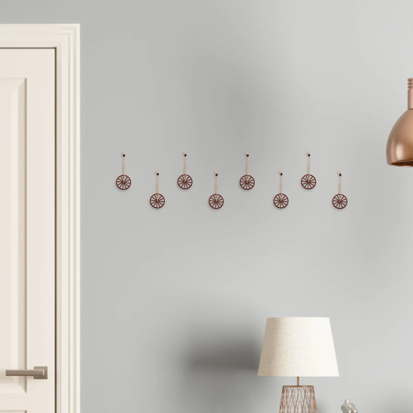 

12Pcs Vintage Wooden Rustic Wall Decor Natural Wood Finish Easy Install for Living Room Bedroom Bar