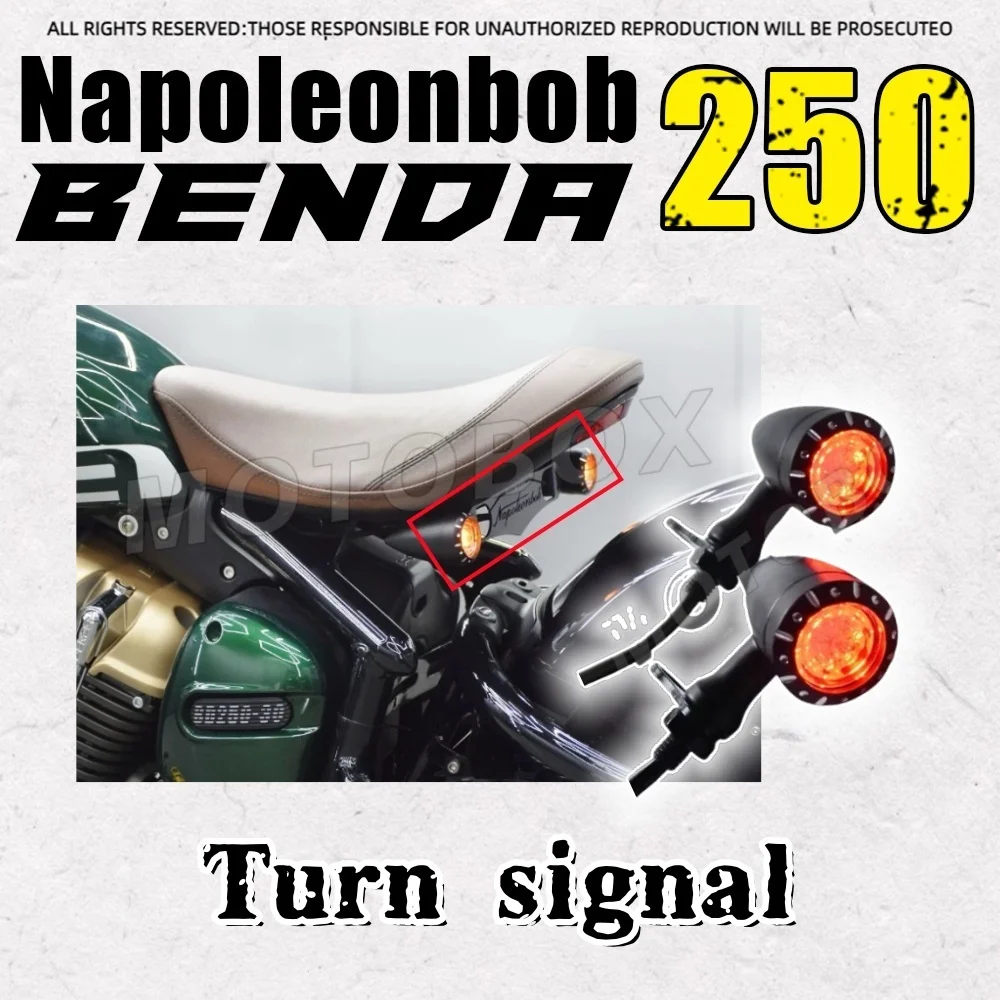 For BENDA Napoleonbob 250 3 in 1 Rear Taillight Retro LED Brake Rear Turn Signal Daytime Running Light Accessories