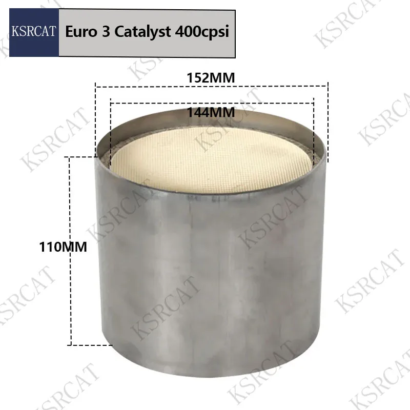 Auto Catalyst Europe 3 152*110mm 400cpsi Honeycomb Catalyst  Tree Way Universal Catalitic Round Ceramic