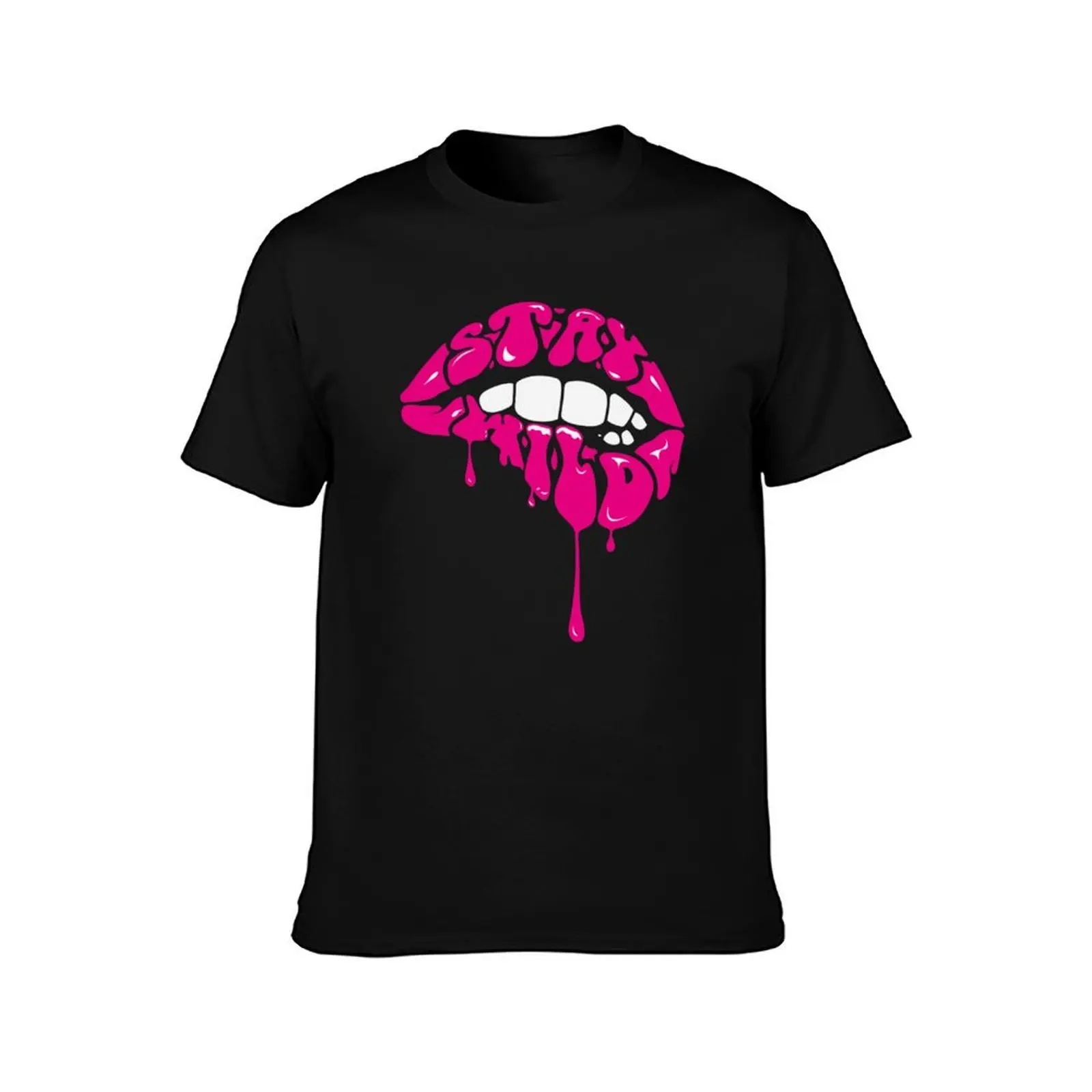 Ben Azelart Merch Stay Wild Lip T-Shirt, Summer Casual Cotton Tee, Oversized Streetwear Tops, Vintage Graphic Print, 100% Cotton