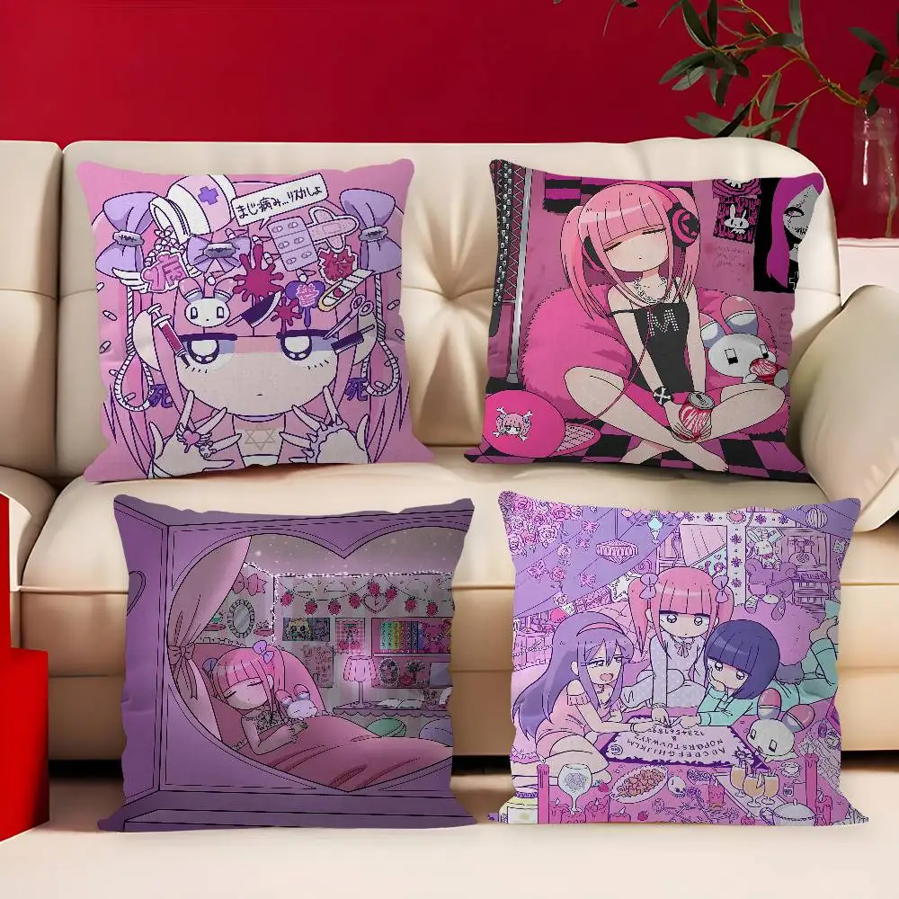 Menhera Chan Comic Characters Maple Design Cushion Cover Happy Autumn Harvest decor Holiday Decorati Pillow Cover
