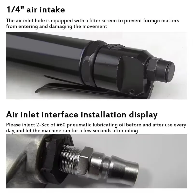 Mini Pneumatic Descaler 3mm 12PCS M Needle Beam Pneumatic Descaler Pneumatic Rust Removal Gun Polishing Machine