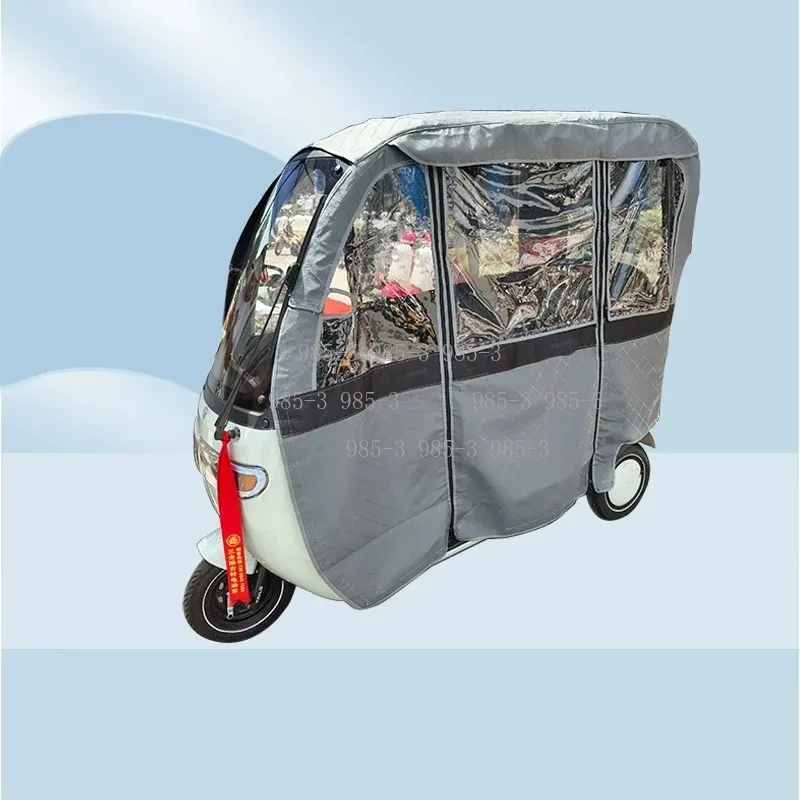 Thickened Roof for Electric Tricycles Year-round Sun Protection Dust Wind Snow Prevention All in One