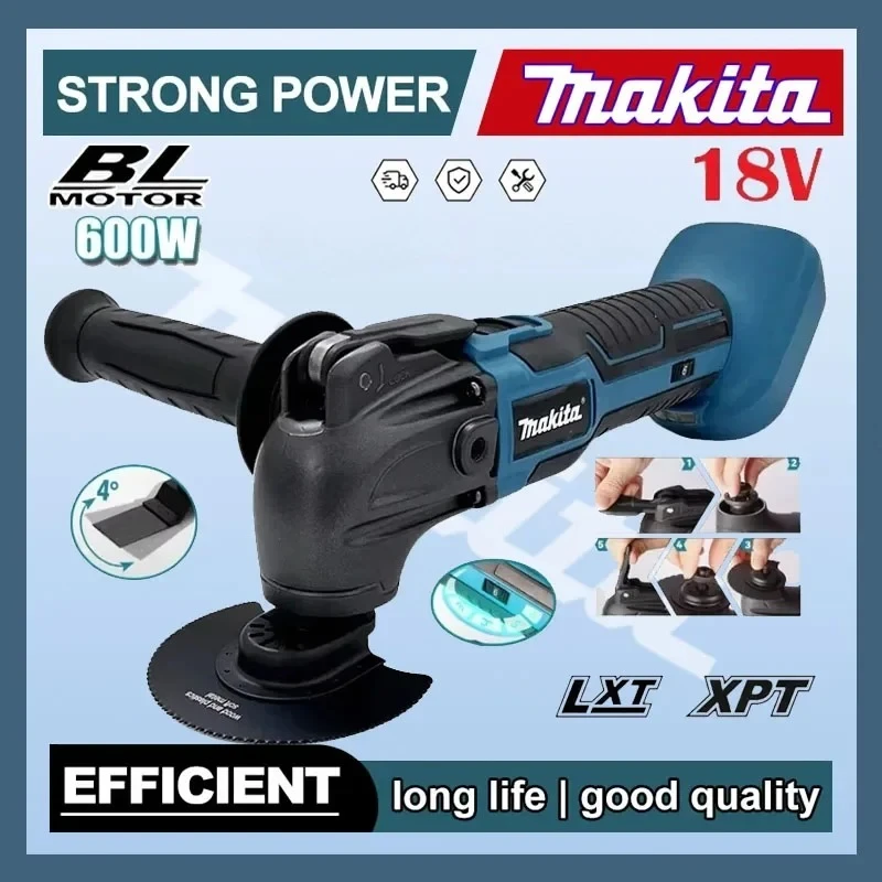 

Многофункциональный электрический триммер Makita с быстрым креплением и совместимостью с быстросменными насадками