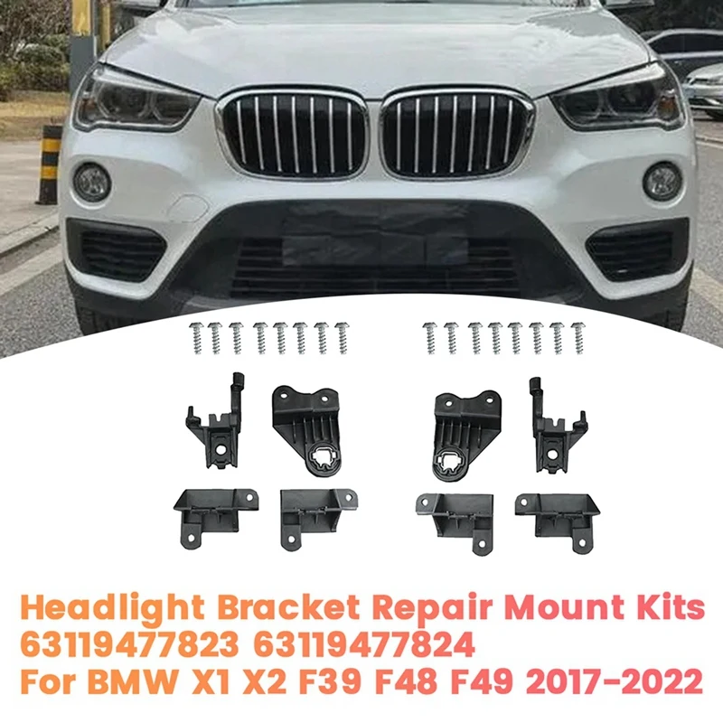 

1 пара аксессуаров для передних фар 63119477823 63119477824 для BMW X1 X2 F39 F48 F49 2017-2022 18I 20I 20I 25I