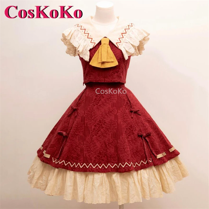 Coskoko Hakurei Reimu Cosplay Anime Game Touhou Project Kostuum Prachtige Elegante Sweet Dress Activiteit Party Rollenspel Kleding