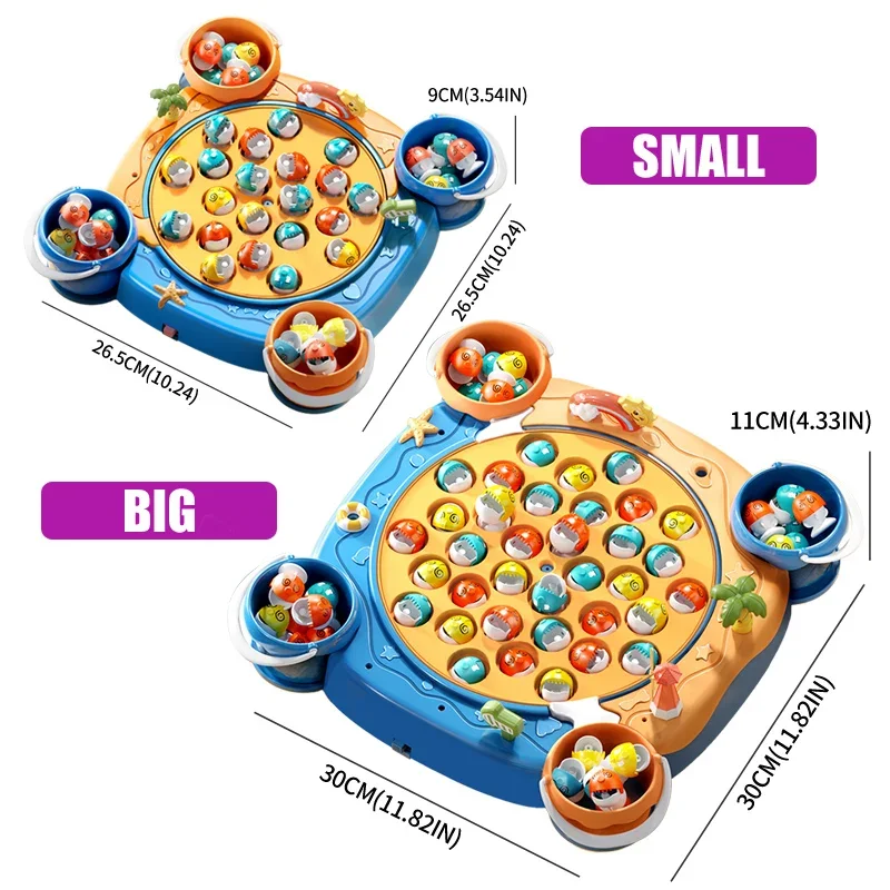 لعبة صيد السمك المغناطيسية للأطفال، لعبة صيد كهربائية لديها لعبة أرقام دوارة للموسيقى، لعبة تعليم قضيب السمك للأطفال في الهواء الطلق