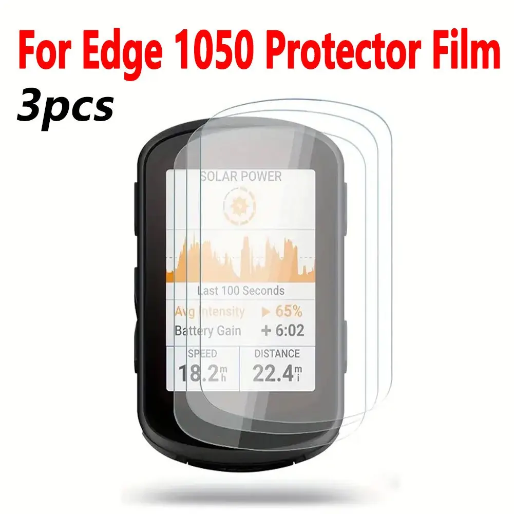 3pcs Ultra Clear Slim Screen Protector For Garmin Edge 1050 Solar Bike GPS Speedometer Soft PET Hydrogel Film Not Glass