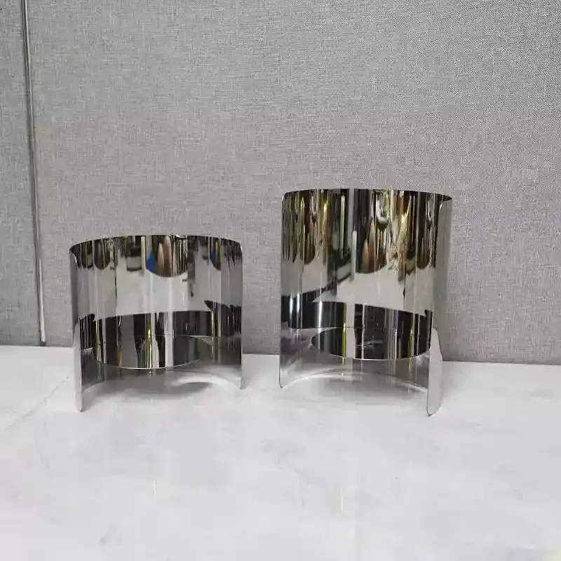 Extremely Simple Stainless Steel Ornaments, Household Metal Mirror Candle Holders, Restaurant Decorations