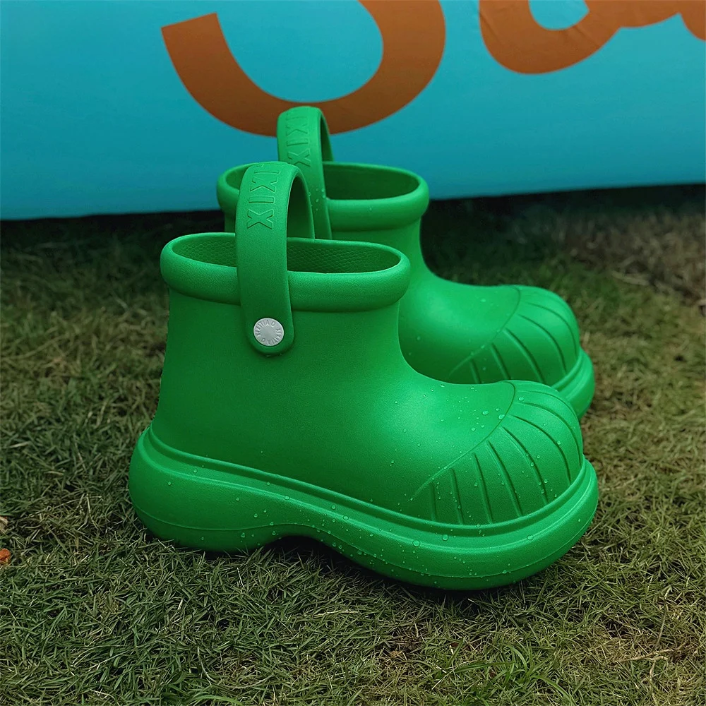 

Очаровательные водонепроницаемые нескользящие короткие резиновые сапоги в корейском стиле для женщин, уличные высококачественные водонепроницаемые туфли, вирусные дождевые ботинки